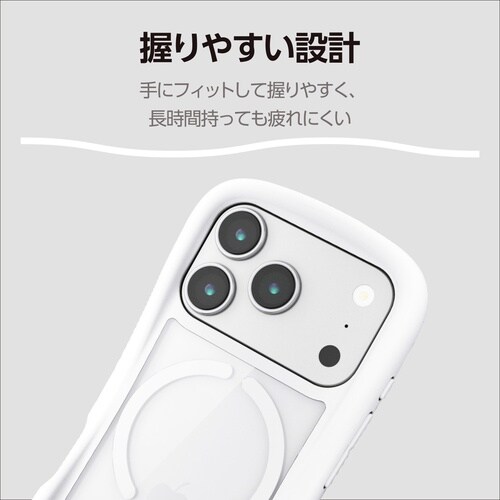 iPhone17ProケースGrippy 磁力 白