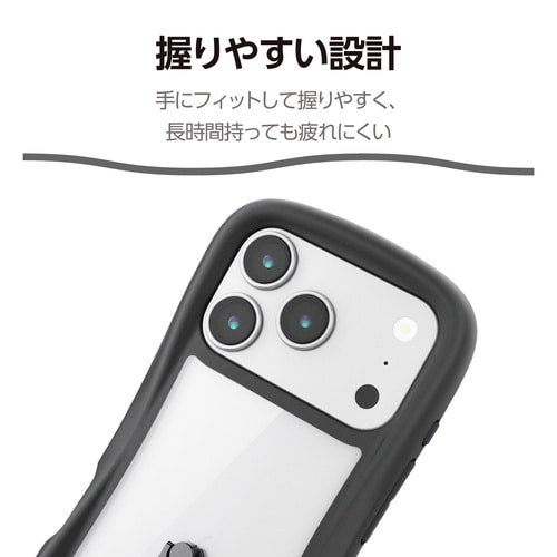 iPhone17ProケースGrippy リング黒