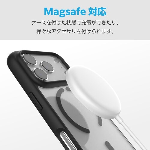 iPhone17Pro 耐衝撃ケース 磁力 黒
