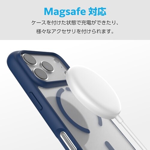 iPhone17Pro 耐衝撃ケース 磁力 青