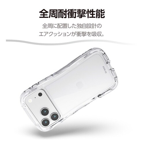 iPhone17ProMaxケース グリップクリア