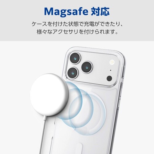 iPhone17ProMaxケース 磁力 ホワイト