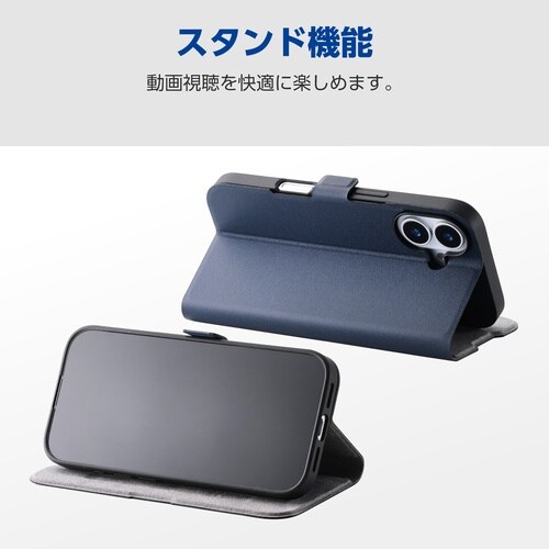 OPPO Reno 13A 手帳型ケース ネイビー