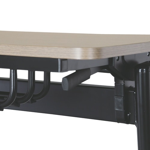 アジャストスタッキングテーブル幕板有オークブラウン