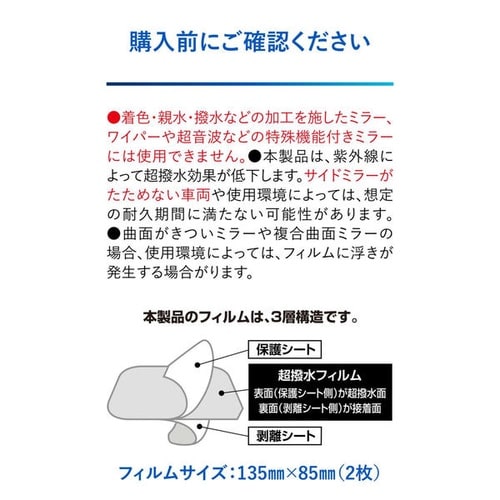洗車用品 撥水剤 ゼロワイパー フィルムタイプ サ