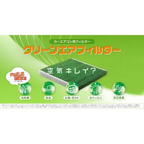 エアコンフィルター 3層クリーンフィルター 高除塵