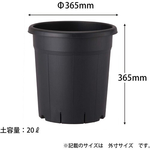 果樹鉢 365型 ブラック