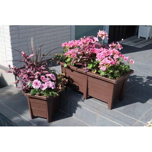 花と野菜のプランター 600型 ブラウン