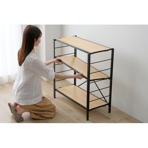 組立簡単 連結スチールラック 3段