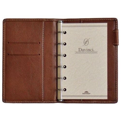 ダ・ヴィンチ オイルレザー ポケットサイズ 茶