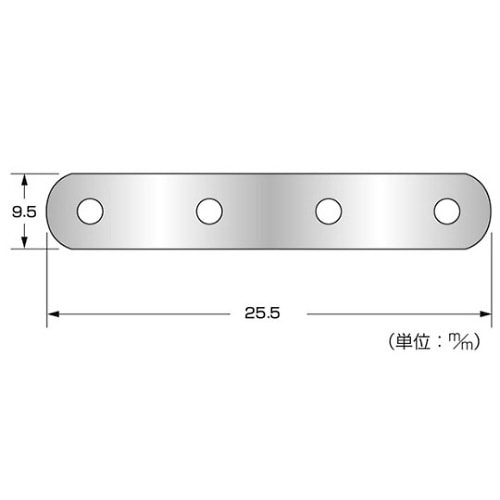 ミニ金具フラット フラット25.5×9.