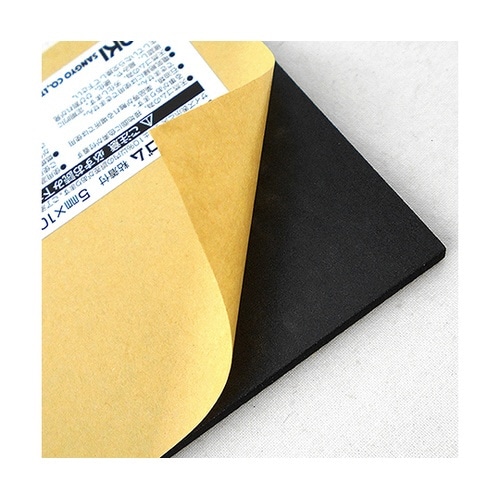 スポンジゴム 粘着付 100×100mm