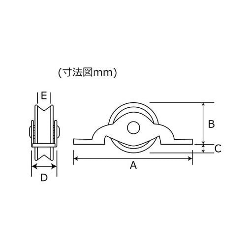 SH−424 ローラー戸車 丸 36mm