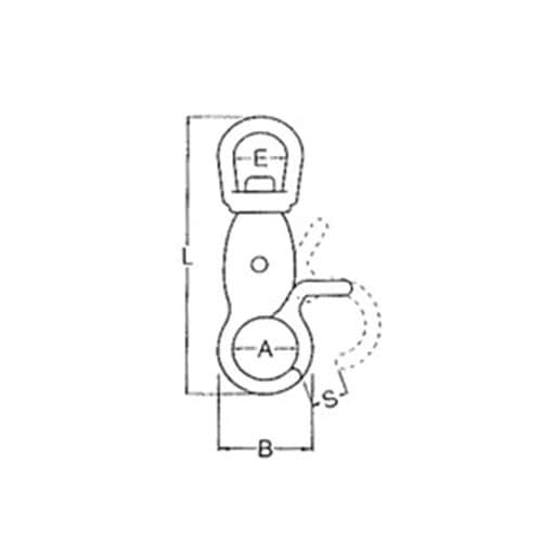 BK−581 スイベルスナップ 60mm