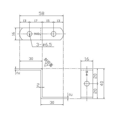 BS−564 補助金具ステイ 黒
