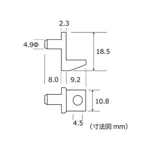 ML684 L型ダボ 4個