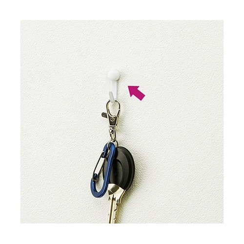 MJ−026W Jフック・スリム 白2個