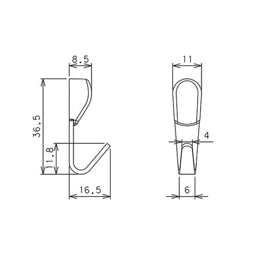 MA−60Wラグセイルフックホワイト2個