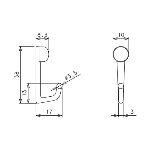 MJ−025E ワイドフック・ミニ 2個