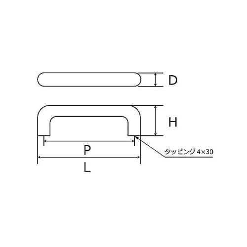 PC丸棒ハンドル 120mm クローム