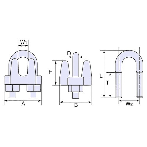 WC−5 ステンレスワイヤークリップ#5