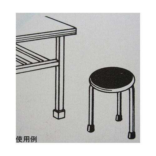 6A117H パイプ足ゴム 黒丸15mm