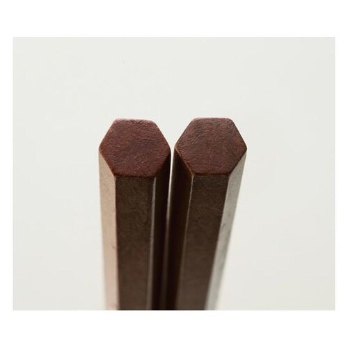 YZ30−6 六角木箸黒檀仕上 22.5