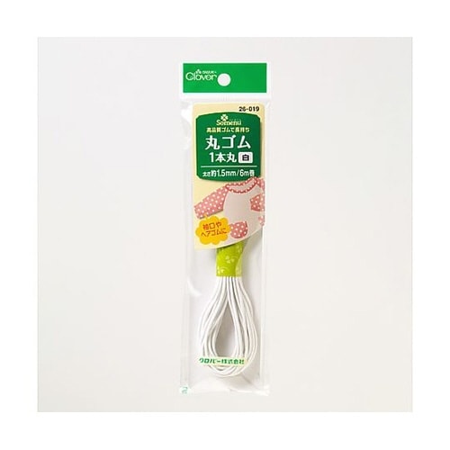 1.5mmx6m 丸ゴム(白/1本) E