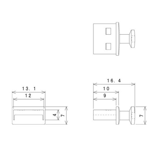 USB Aコネクタ用キャップ(10個入)