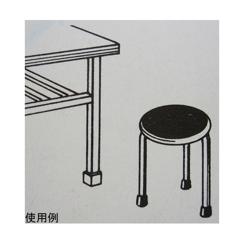 6A119H パイプ足ゴム 黒丸22mm