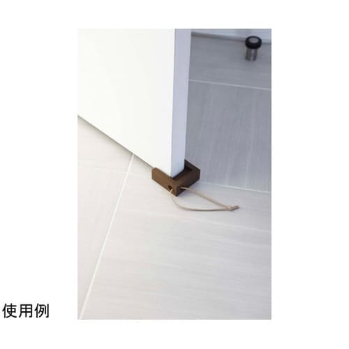 ドアストッパー キューブ ブラウン 71