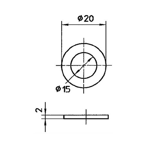 ユニオンパッキン 2個入 パッキン厚さ2