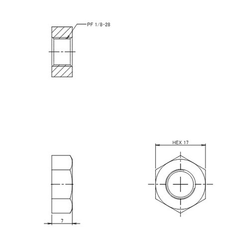 G1/8” ロックナット(ステンレス製)
