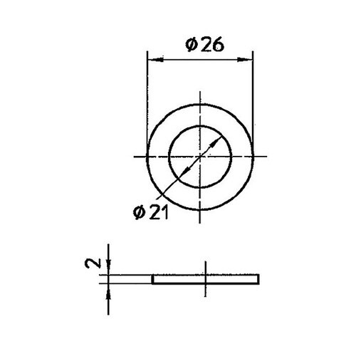 ユニオンパッキン 2個入 パッキン厚さ2