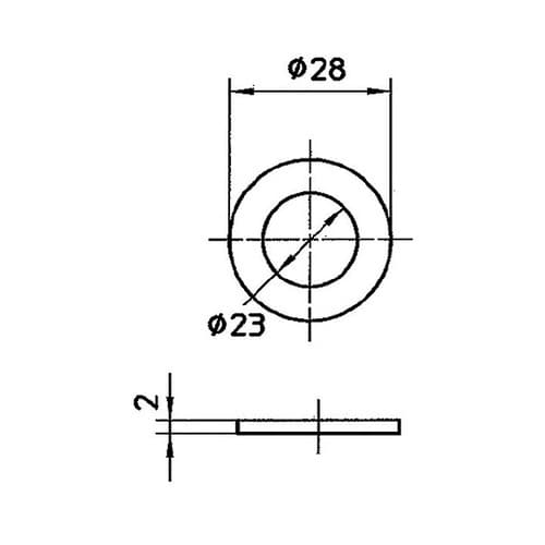 ユニオンパッキン 2個入 パッキン厚さ2