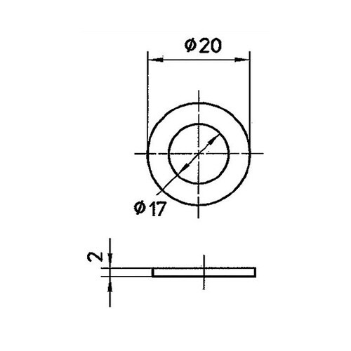 ユニオンパッキン 2個入 パッキン厚さ2