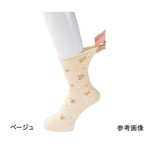婦人足首ゆったり名前の書ける柄ソックス