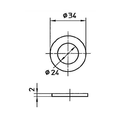 ユニオンパッキン 2個入 パッキン厚さ2