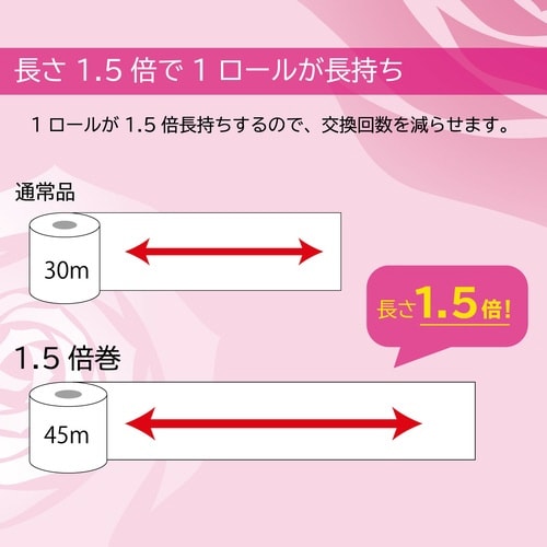 エルモア 1.5倍巻 12ロール ピンクダブル