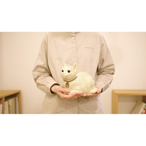 ガーデンオーナメント シッティングキャット ネコ