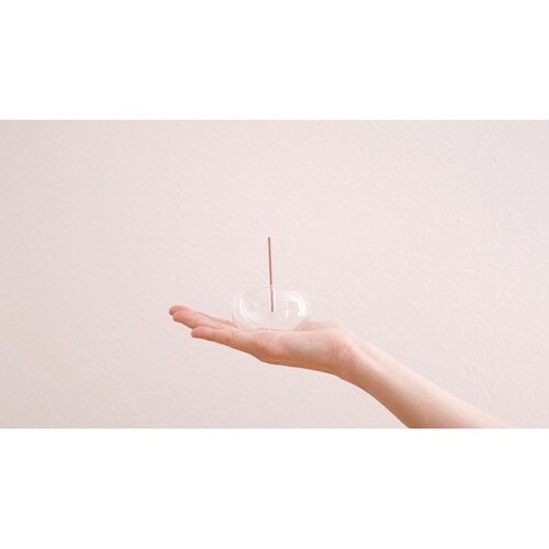 お香立て ルノ 吹きガラス クリア