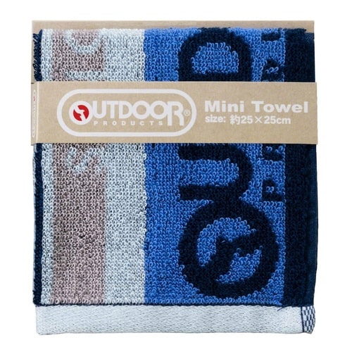 ミニタオル アウトドア OUTDOOR ブルー