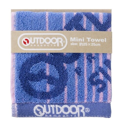 ミニタオル アウトドア OUTDOOR ブルー