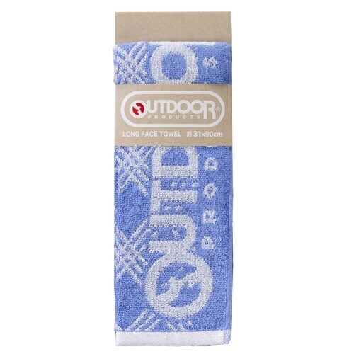 フェイスタオル ロング アウトドア ブルー