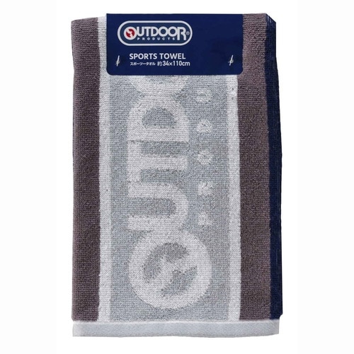 スポーツタオル 34×110cm グレー