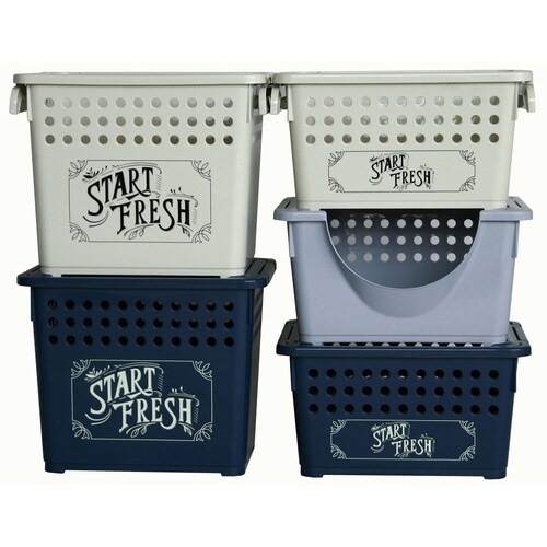 収納バスケット ナイトブルー