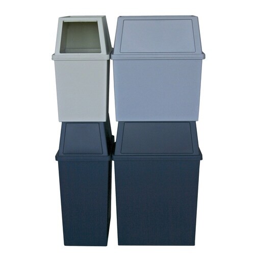 ゴミ箱 30L ワイド 積み重ね クールグレー