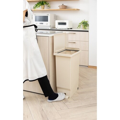 ゴミ箱 45L ペダルペール ホワイトティー