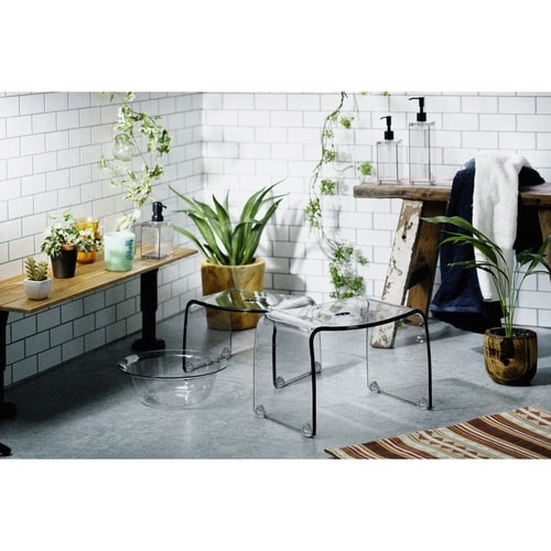 風呂椅子 M 25cm クリアグレー