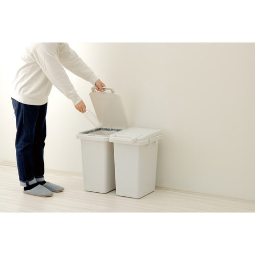 ゴミ箱 33L 連結 屋内外兼用 グレー